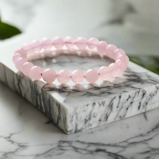 Rose Quartz Bracelet with Buddha – Love, Healing & Inner Peace